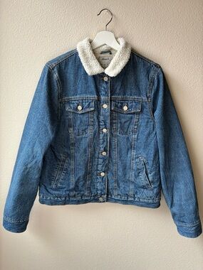 Denim Co. Sherpa Denim Jacket (Size:M)